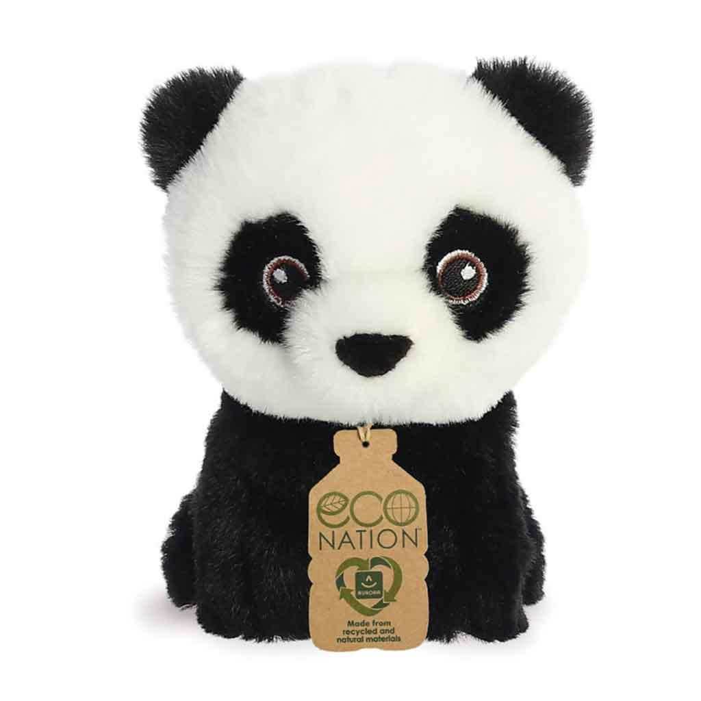 Eco Nation Recycled Mini Panda Soft Toy Little Tots Toys