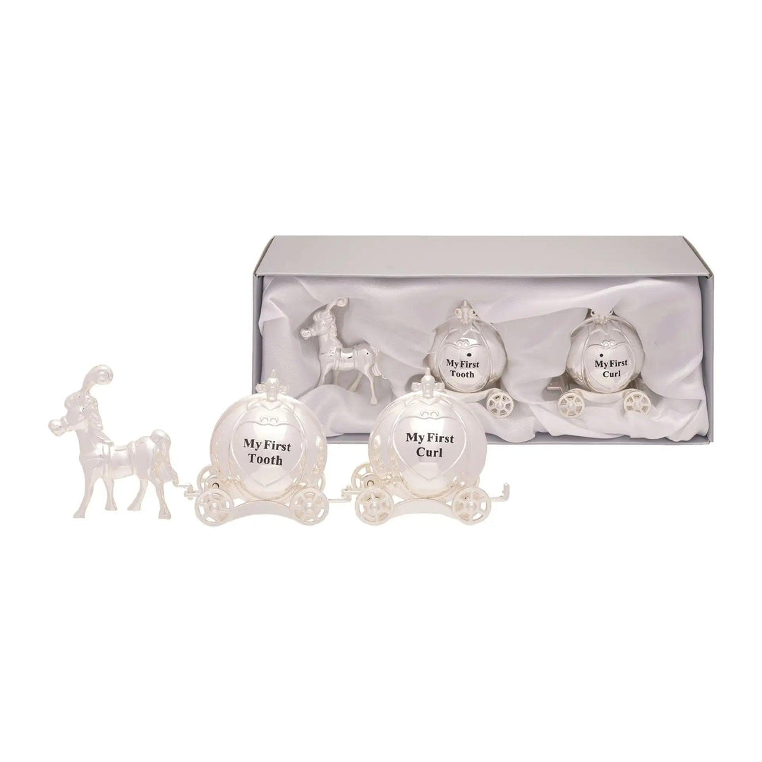 Celebrations Silverplated Horse and Carriage Tooth & Curl Set in Box Picture