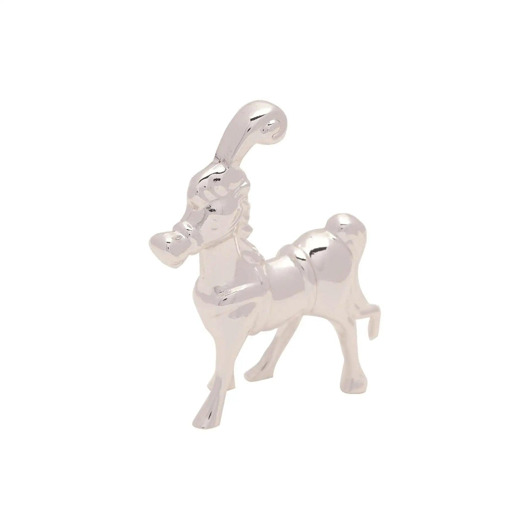 Celebrations Silverplated Horse and Carriage Tooth & Curl Set Horse Detail Picture