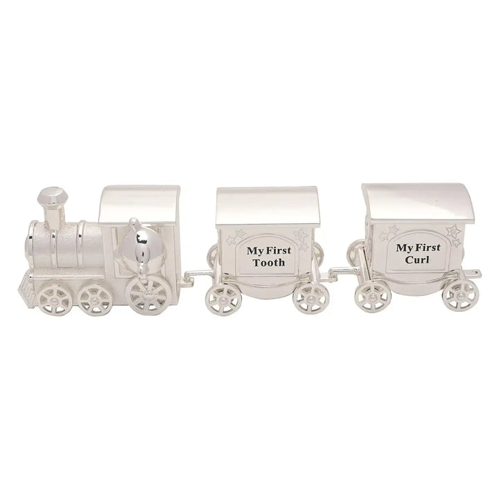 Celebrations Silverplated Train, Tooth and Curl Carriages Set Front Picture