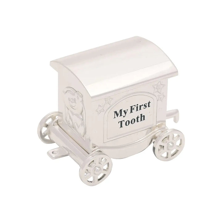 Celebrations Silverplated Train, Tooth and Curl Carriages Set My First Tooth Carriage Picture