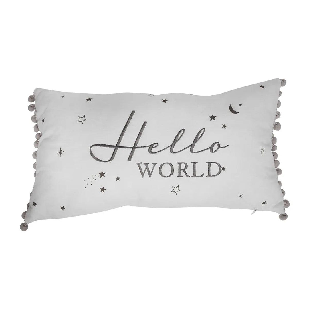 Bambino Linen Hello World Cushion Front Picture