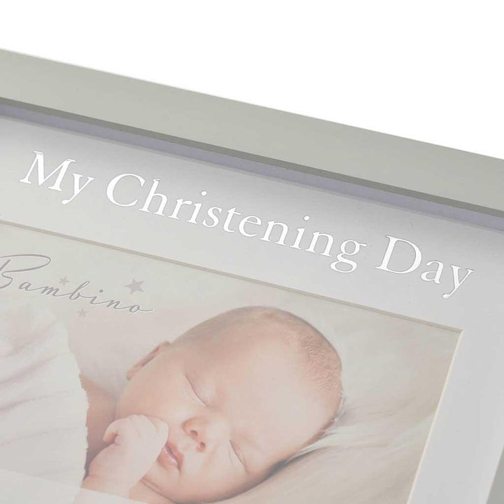 Bambino Wooden My Christening Day Photo Frame Detail Picture