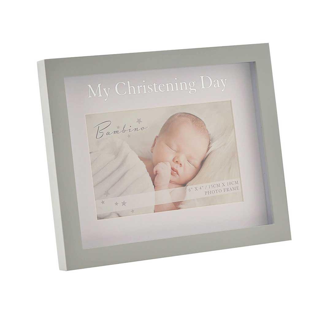 Bambino Wooden My Christening Day Photo Frame Side Picture