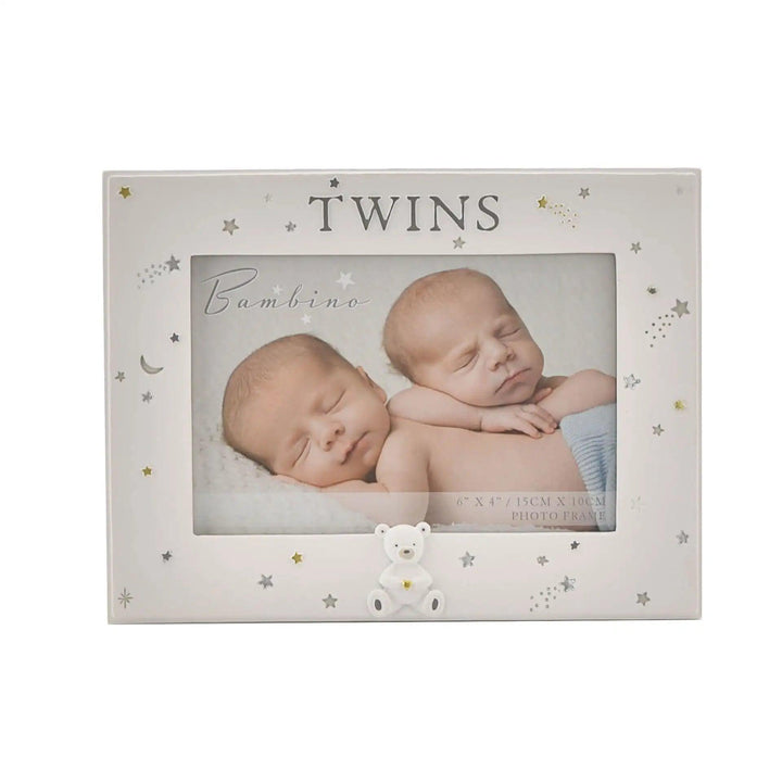 Bambino Twins Resin Photo Frame Front Picture