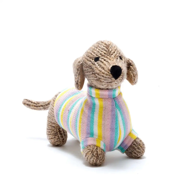 Best Years Knitted Sausage Dog with Pastel Jacket Main Picture