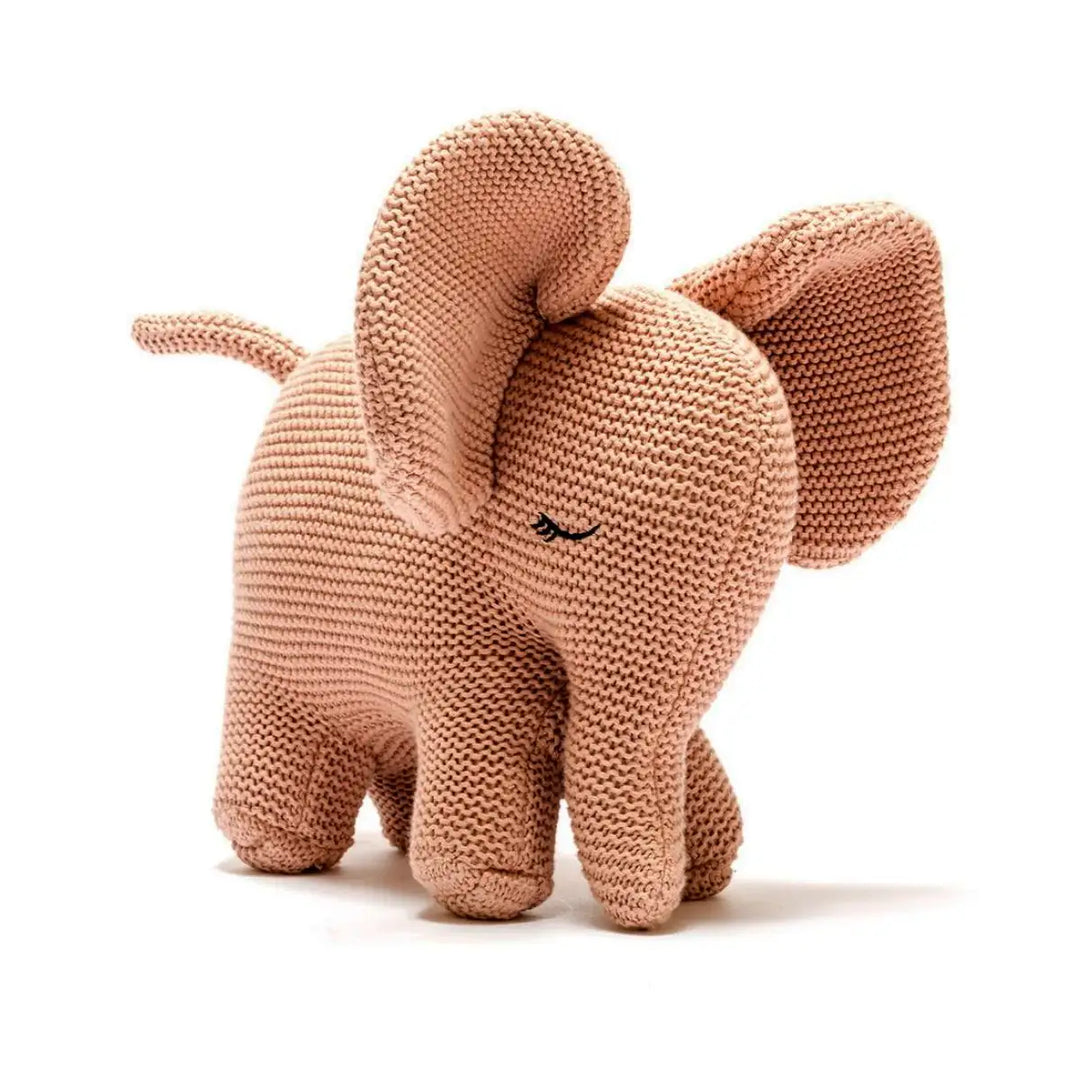 Best Year Knitted Organic Cotton with Recycled Polyester Fill Extra Large Pink Elephant Main Picture