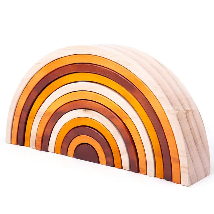 Bigjigs Natural Wooden Large Stacking Rainbow Main Picture