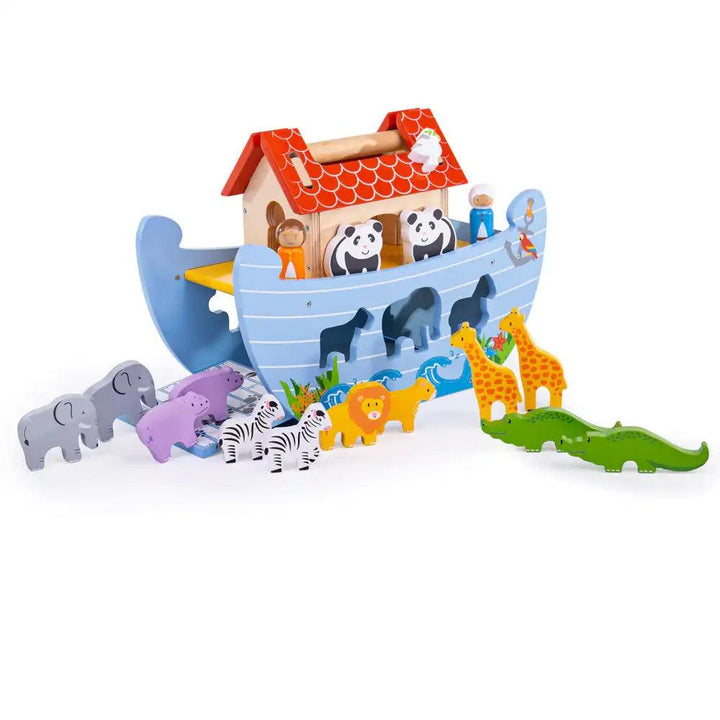 Bigjigs Wooden Noah's Ark 16 Piece Set Main Picture