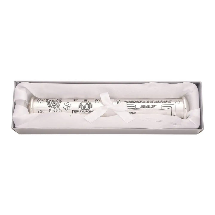 Celebrations Silverplated Christening Day Certificate Holder Inside Box Picture