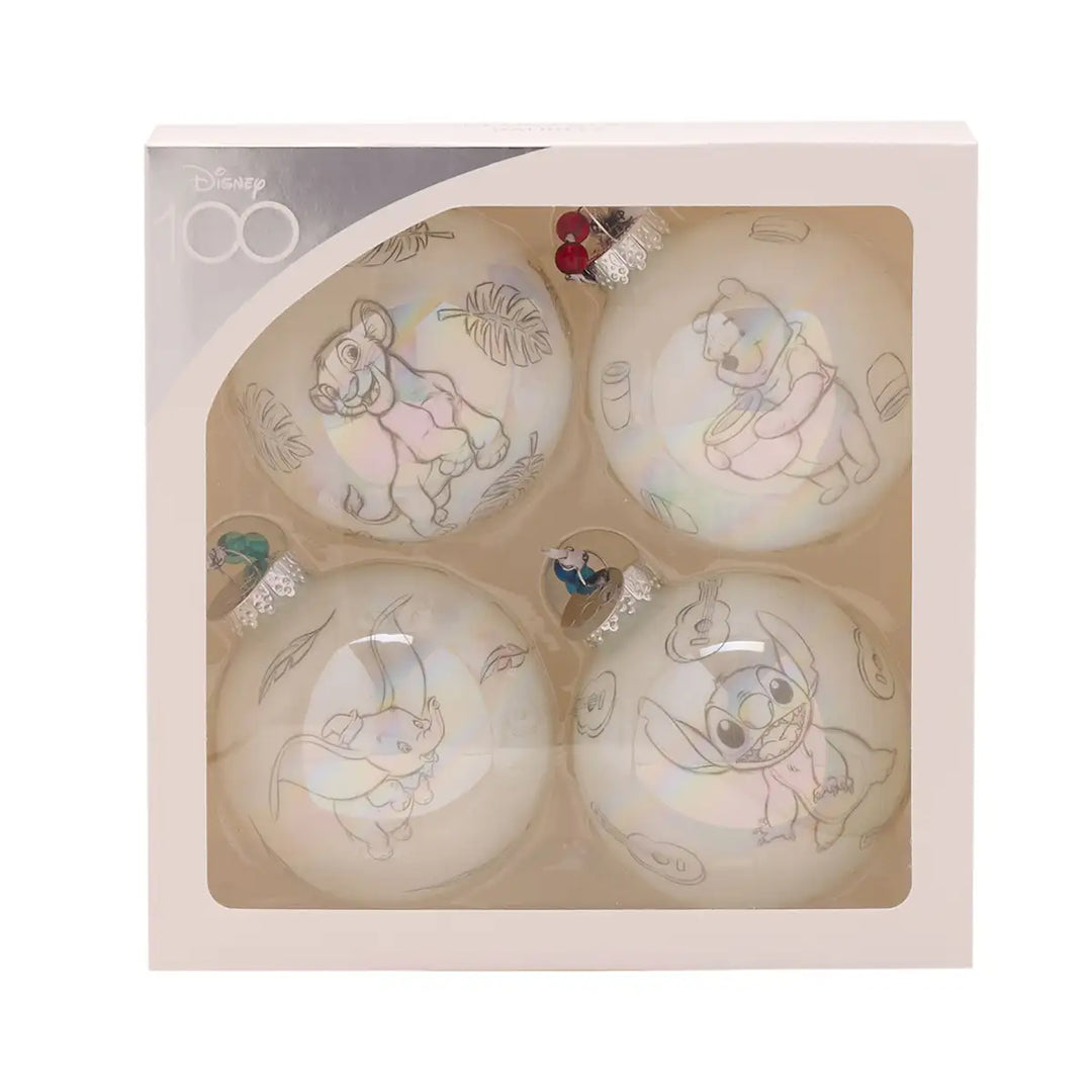 Disney 100 Years Christmas Classic Baubles Set of Four Boxed Picture