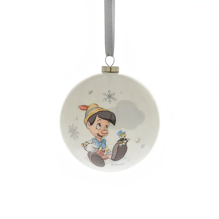 Disney Magical Beginnings Set of 12 Christmas Baubles Pinocchio Picture