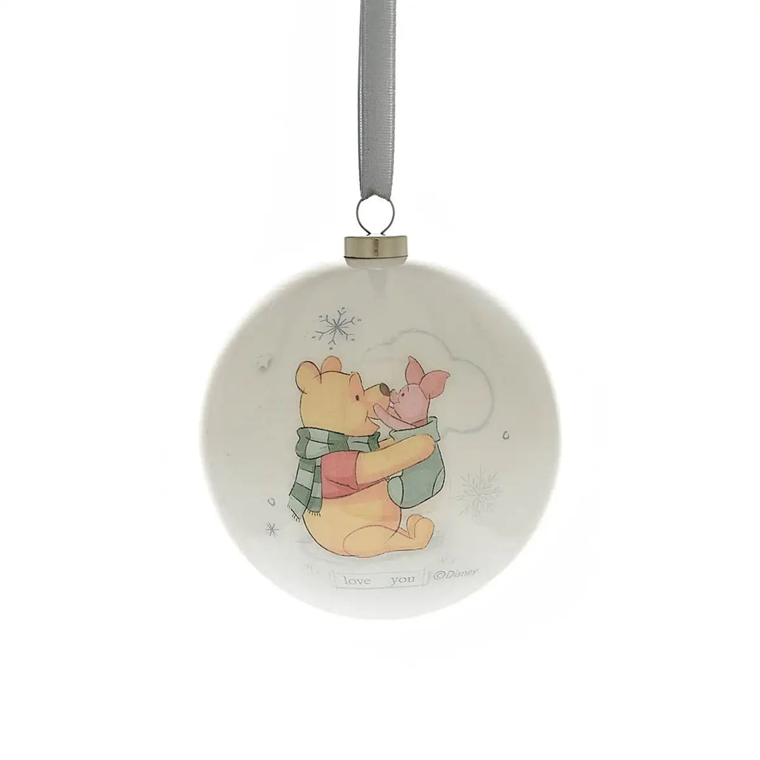 Disney Magical Beginnings Set of 12 Christmas Baubles Pooh and Piglett Picture