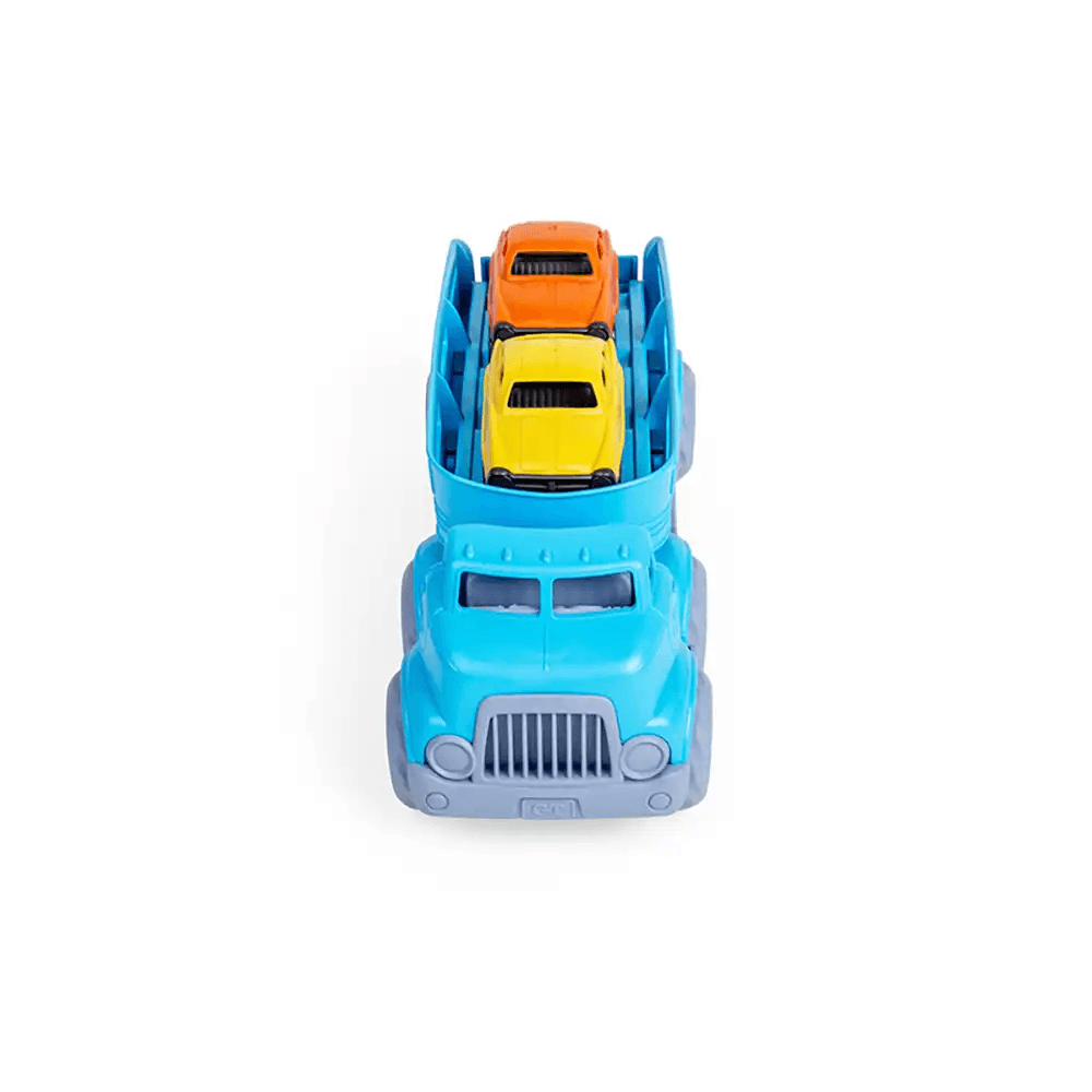 Bigjigs Green Toys 100% Recycled Plastic Car Carrier with Cars Front Picture