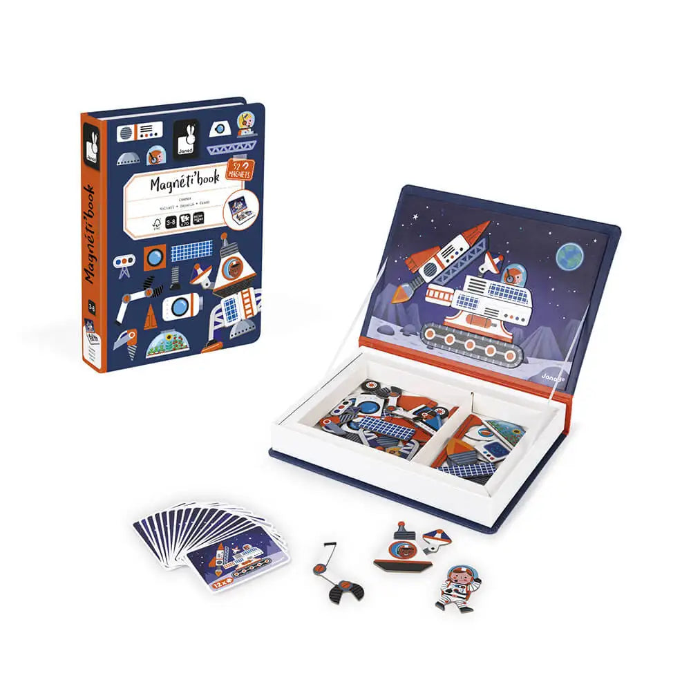 Janod Cosmos Magneti'book Jigsaw Puzzle Pieces and Box Picture