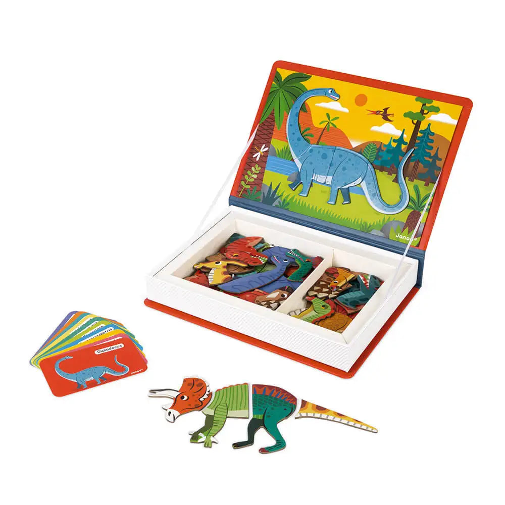 Janod Dinosaurs Magneti'book Jigsaw Puzzle Pieces Picture