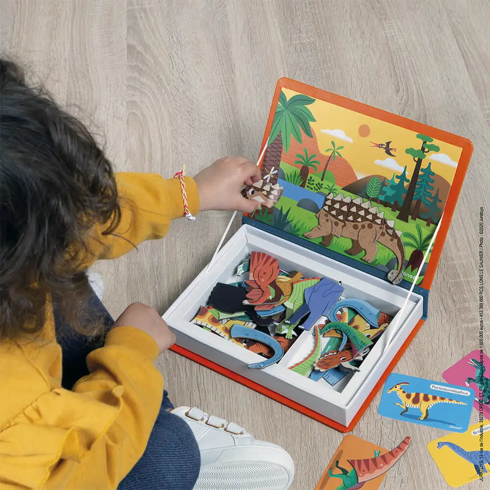 Janod Dinosaurs Magneti'book Jigsaw Puzzle Being Played With Picture