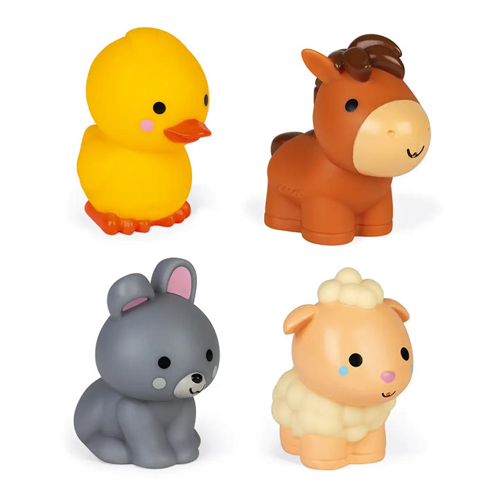 Janod Four Animal Squirters Toy Details Picture