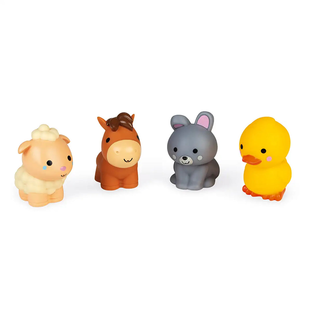 Janod Four Animal Squirters Toy In a Line Picture