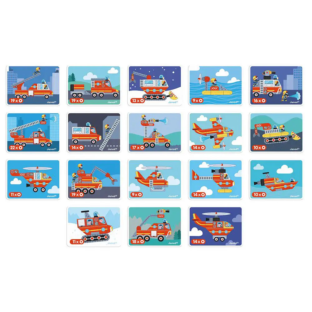 Janod Firefighter Magneti'book Jigsaw Puzzle Cards Picture