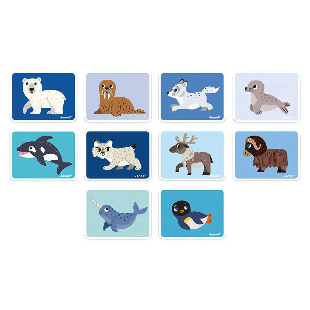 Janod Polar Animals Magneti'book Jigsaw Puzzle Cards Picture