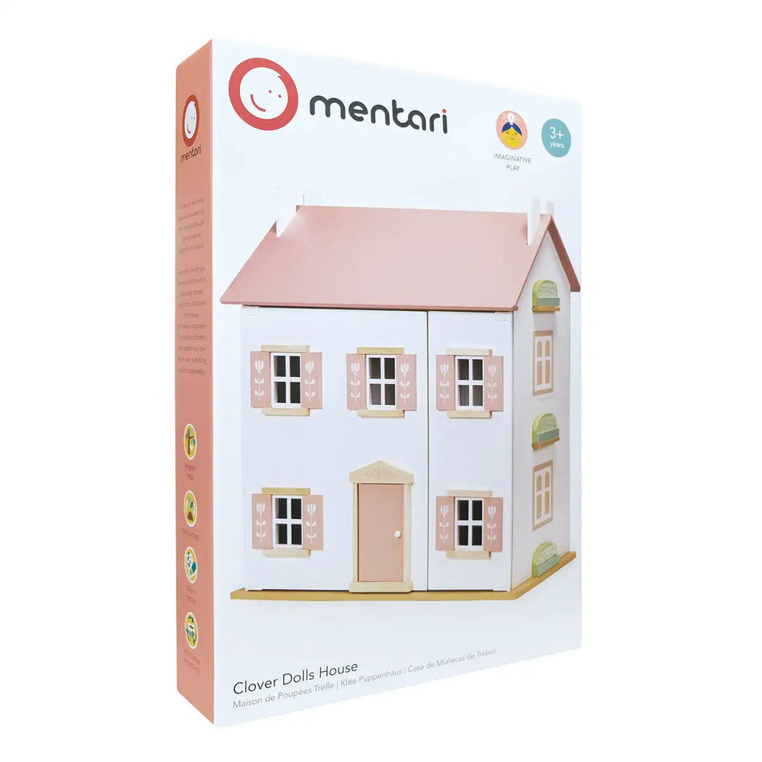 Mentari Wooden Clover Dolls House Box Picture