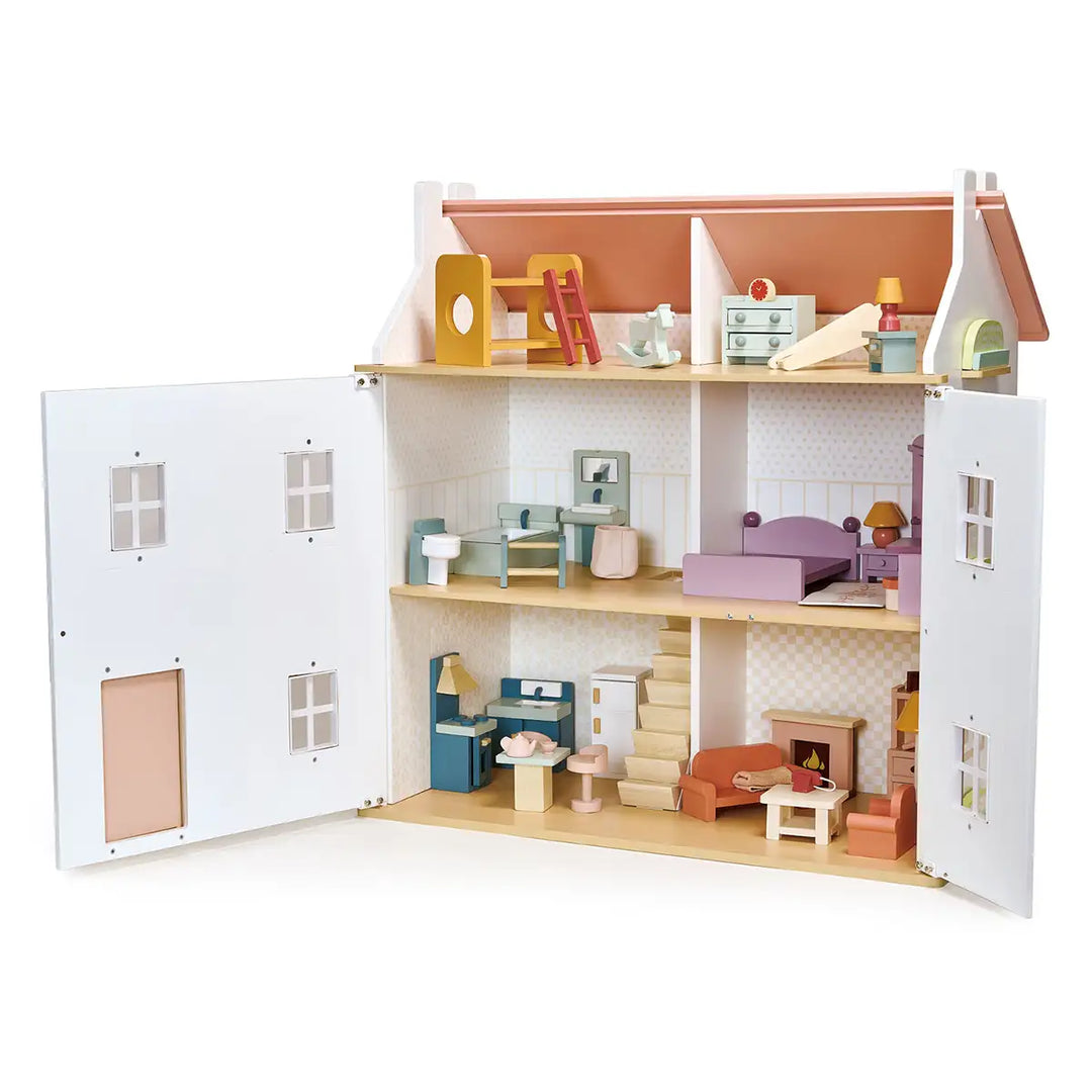 Mentari Wooden Clover Dolls House Open Picture