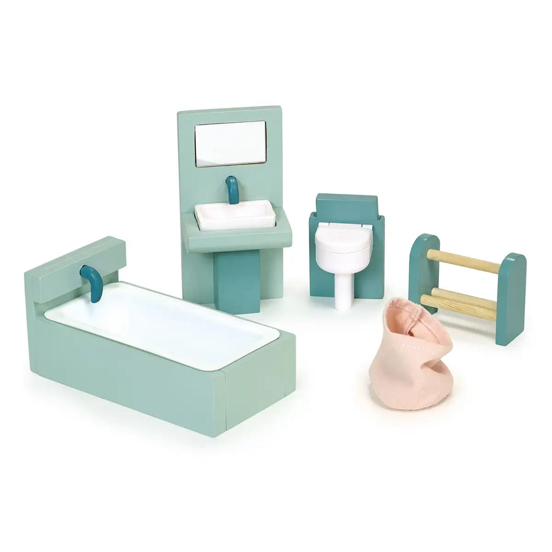 Mentari Wooden Dolls House Chestnut Lane Bathroom Furniture Set Main Picture