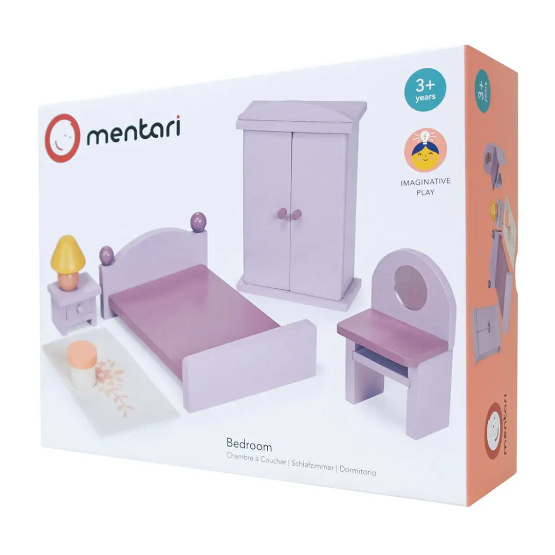 Mentari Wooden Dolls House Chestnut Lane Bedroom Furniture Set Box Picture