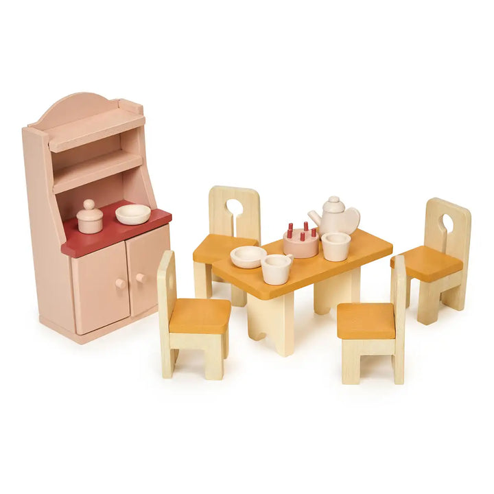 Mentari Wooden Dolls House Chestnut Lane Dining Room Furniture Set Main Picture