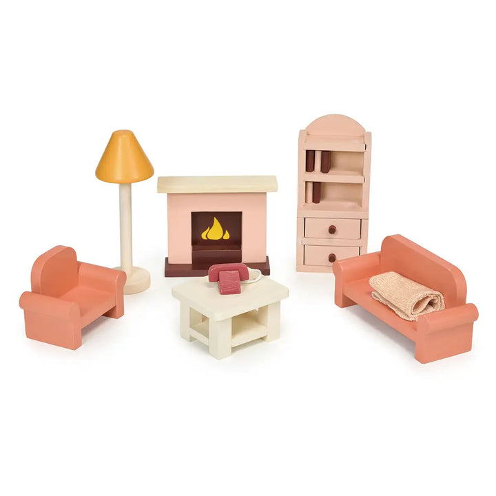 Mentari Wooden Dolls House Chestnut Lane Sitting Room Furniture Set Main Picture