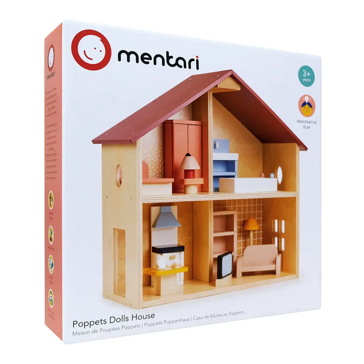 Mentari Wooden Poppets Dolls House Box Picture