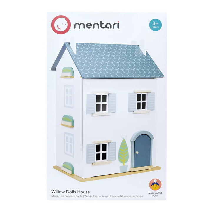 Mentari Wooden Willow Dolls House Box Front Picture