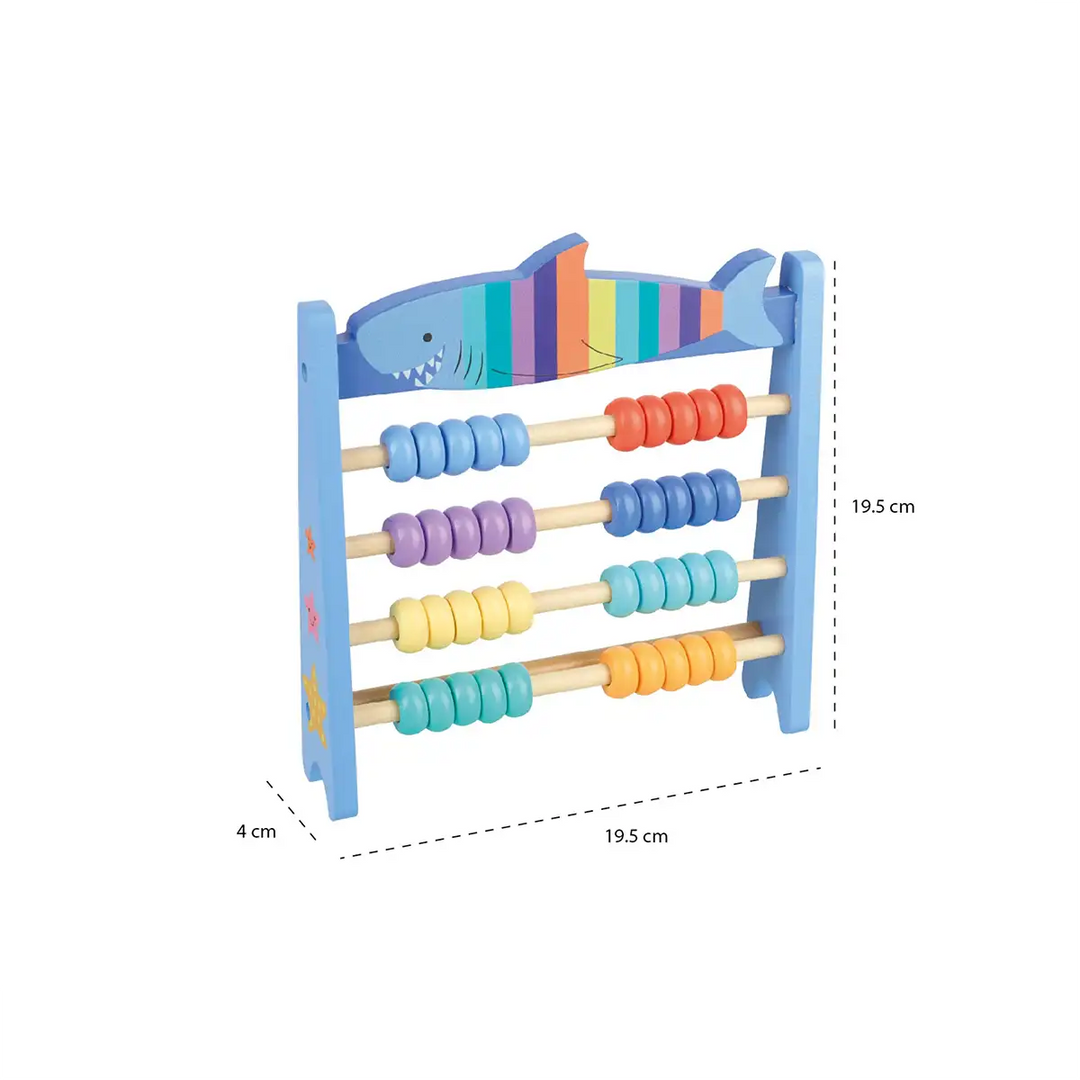 Orange Tree Toys FSC Wooden Shark Abacus Size Picture