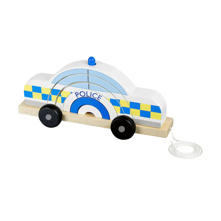 Orange Tree Toys FSC Wooden Pull Along Stacking Police Car Main Picture