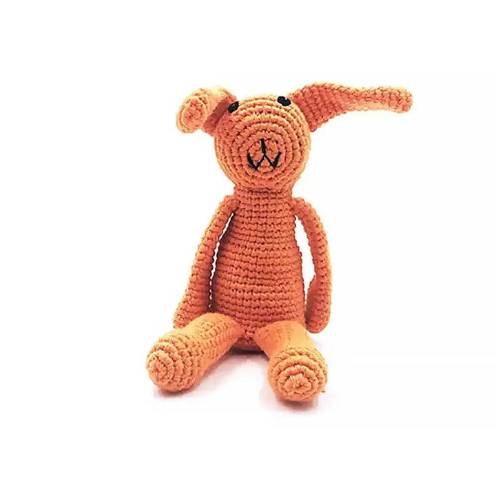 Pebble Handmade Fair Trade Organic Cotton Orange My First Bunny Rattle Main Picture