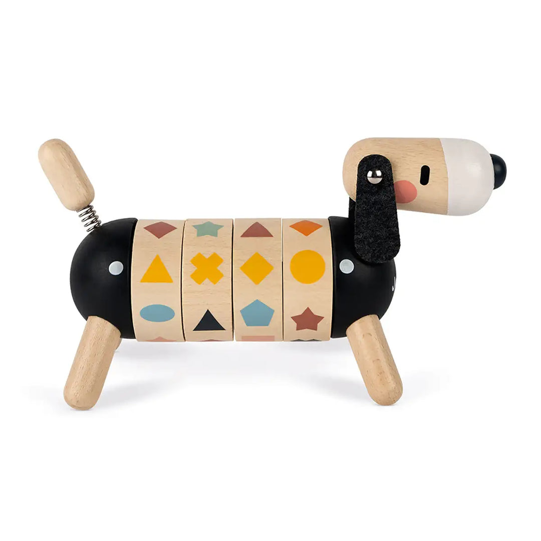 Janod Sweet Cocoon Wooden Shapes and Colours Dog Right Side Picture