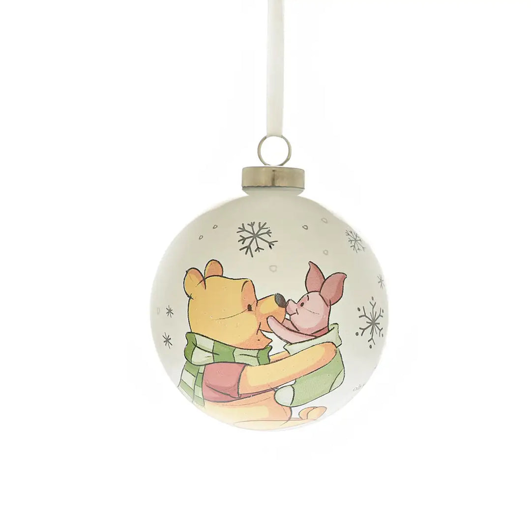 Disney Winnie the Pooh and Piglet Little One Christmas Bauble Front Picture