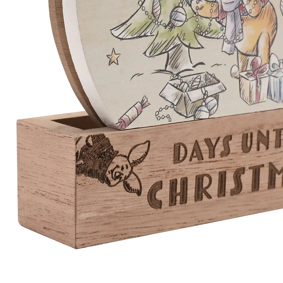 Disney Winnie the Pooh Wooden Countdown Advent Calendar Details Picture