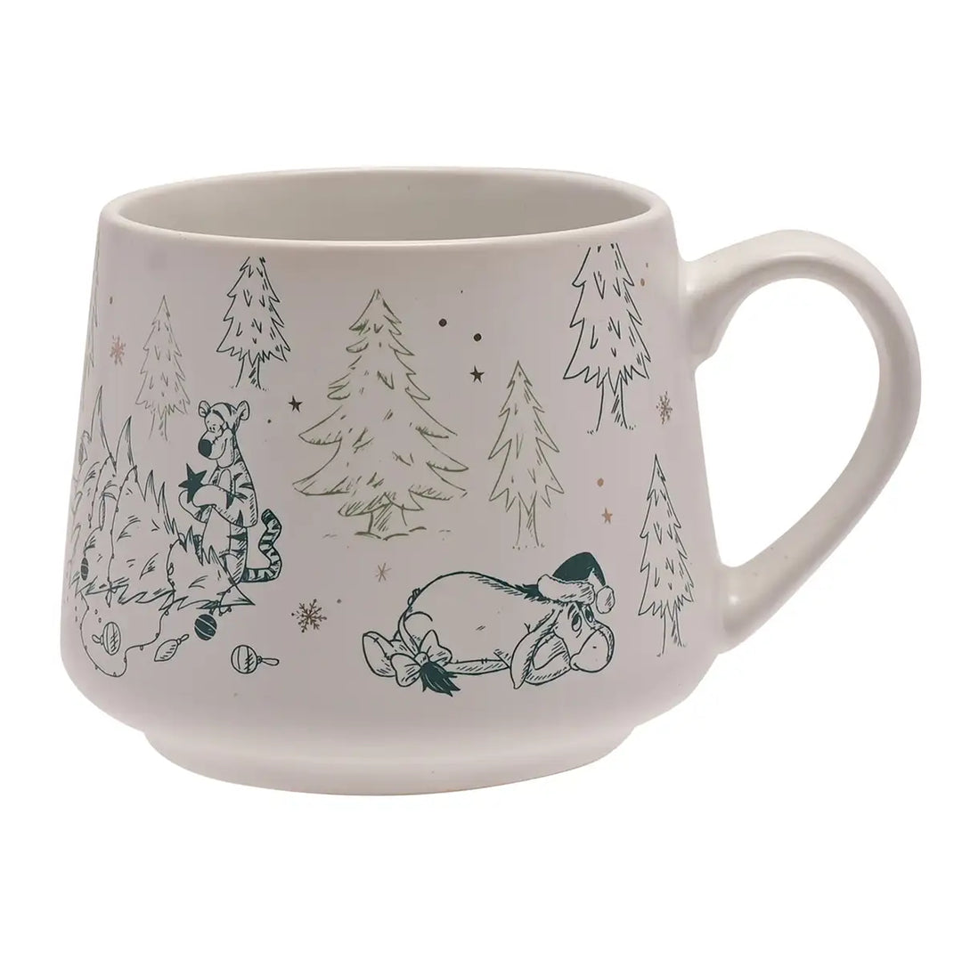 Disney Winnie the Pooh Stoneware Christmas Mug Rear Picture