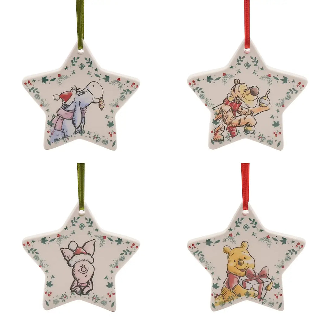 Disney Winnie the Pooh Christmas Ceramic Star Decorations Main Picture