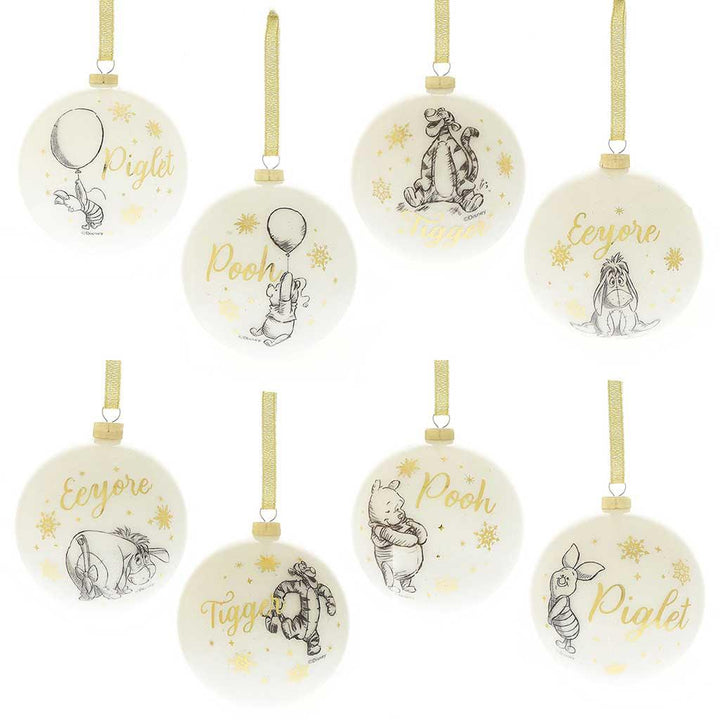 Disney Winnie the Pooh Christmas Glitter Baubles Main Picture