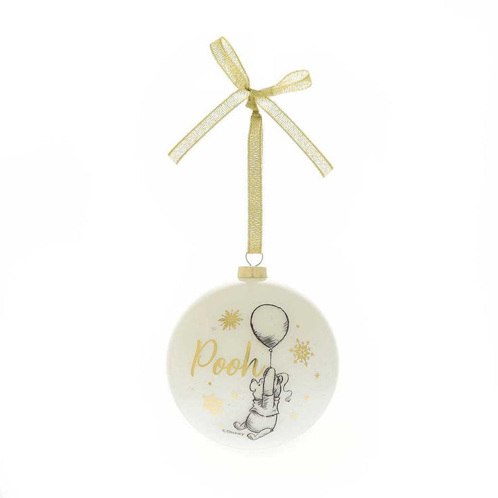 Disney Winnie the Pooh Christmas Glitter Baubles Winnie the Pooh Picture