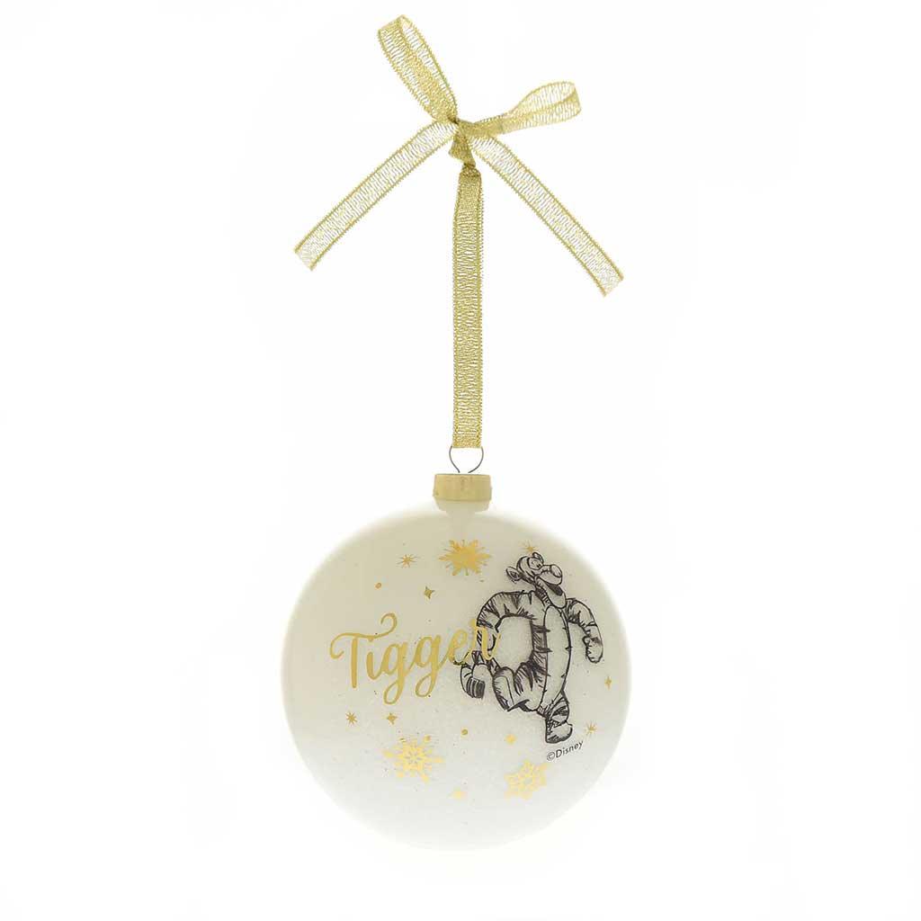 Disney Winnie the Pooh Christmas Glitter Baubles Tigger Picture