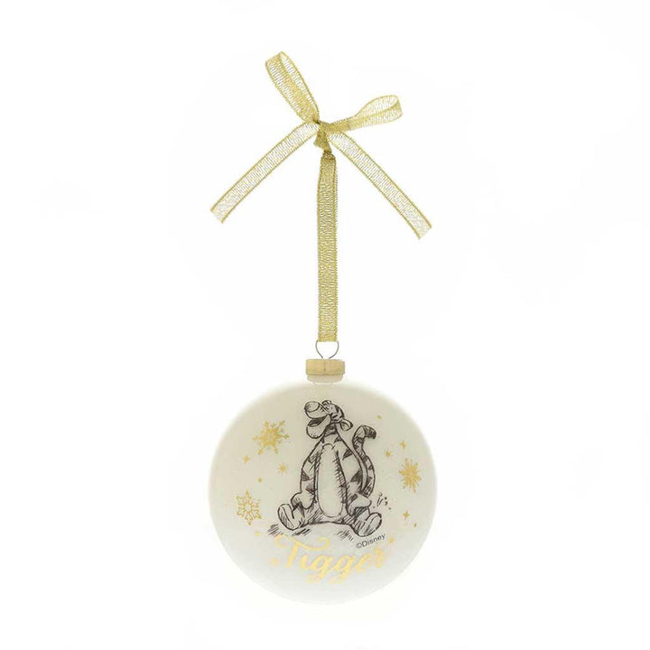 Disney Winnie the Pooh Christmas Glitter Baubles Tigger Picture