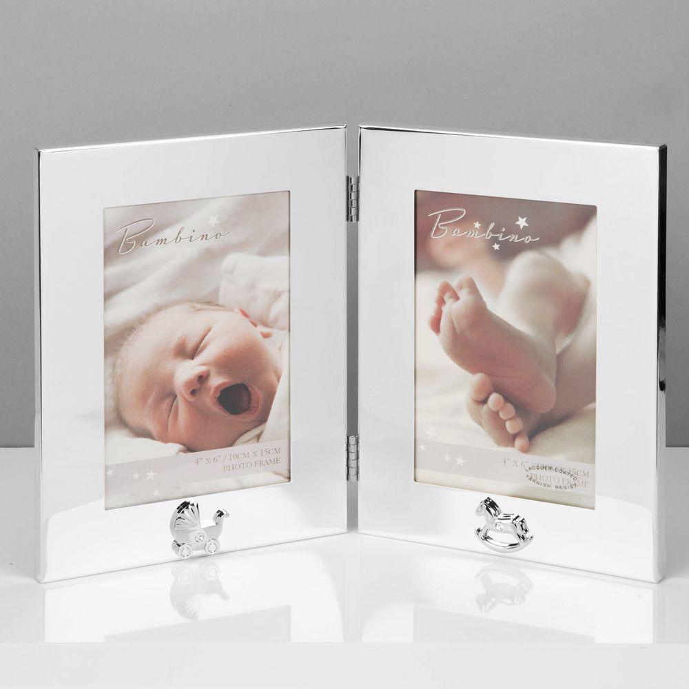 Bambino Silver-Plated Double Photo Frame