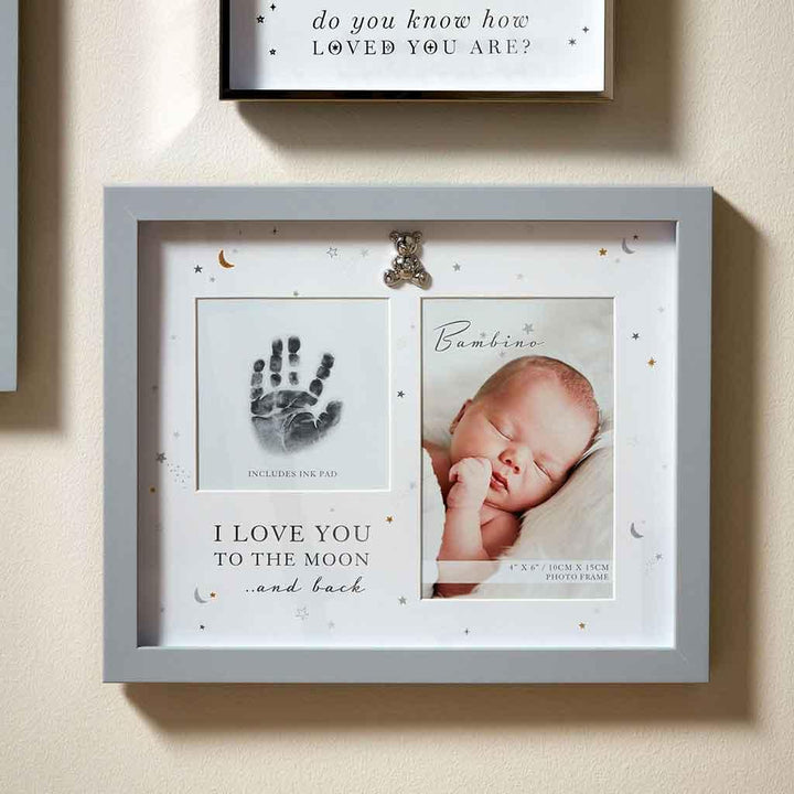 Bambino Hand Print Frame Hanging on Wall Picture