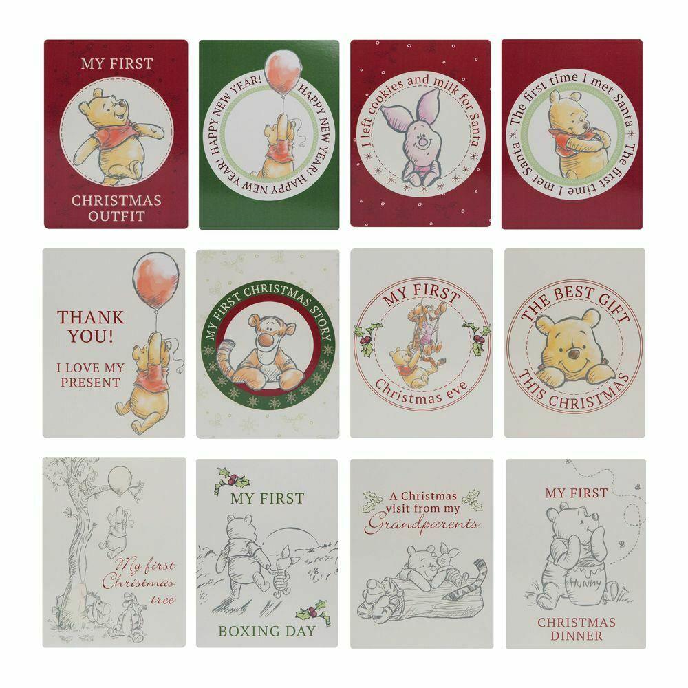 Disney Babys First Christmas Winnie the Pooh Milestone Cards Details