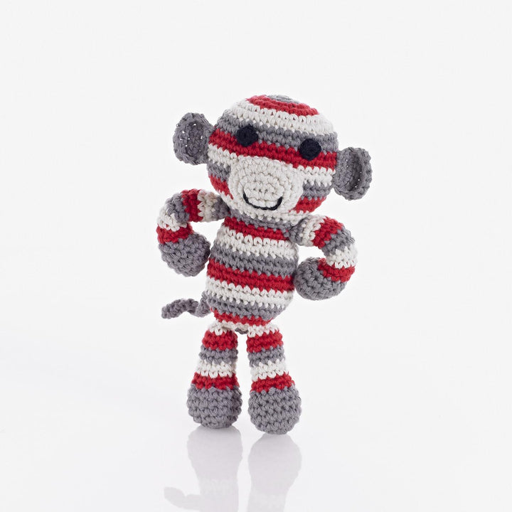 Pebble Crochet Monkey Rattle