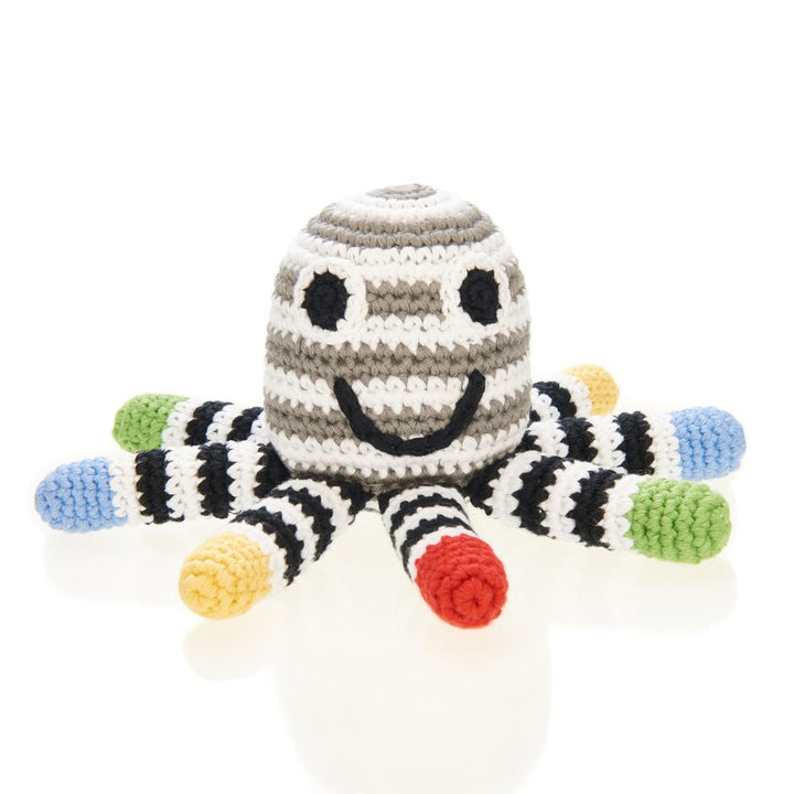 Pebble Crochet Octopus Rattle